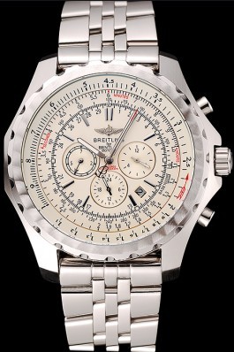 Silver Stainless Steel Band Top Quality Luxury Stainless Steel Kinetic Watch 4155 Fake Breitling Bentley