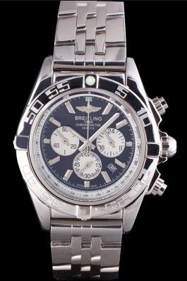 Silver Stainless Steel Band Top Quality Stainless Breitling Silver Luxury Watch 4040 Breitling Chronomat