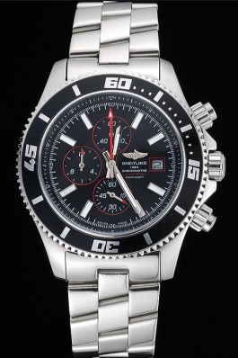 Breitling Superocean Chronograph II Black Dial Stainless Steel Bracelet 622428 Breitling Watches