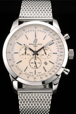 Breitling Transocean Stainless Steel Case Light Yellow Dial Breitling Replica