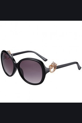 Replica Cartier Panthere Decor Jewelry Black Sunglasses 307781