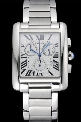 Cartier Tank MC White Dial Stainless Steel Case And Bracelet 622697 Cartier Replica