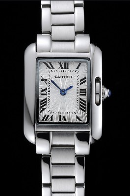 Cartier Tank Anglaise 23mm Silver Dial Stainless Steel Case And Bracelet Cartier Replica