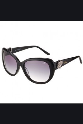 Replica Dolce and Gabbana Black With Silver Roses Sunglasses  308025
