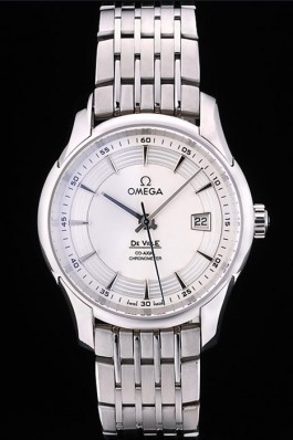 Omega Swiss DeVille Stainless Steel Bezel White Dial 7601 Omega Replica Watch