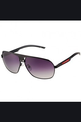 Replica Prada Sporty Embellished Black Frame Linea Rossa Logo Sunglasses 308300
