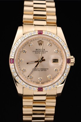 Gold Stainless Steel Band Top Quality Rolex Swiss Mechanism Gold Luxury Watch 5348 Replica Rolex Datejust