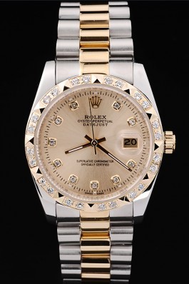 Gold Stainless Steel Band Top Quality Diamond-Studded Datejust Swiss Mechanism Luxury Watch 5351 Replica Rolex Datejust