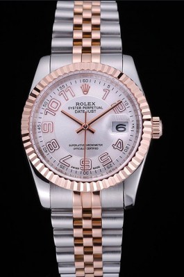 Rolex DateJust White Dial Stainless Steel and Gold Bracelet 622544 Replica Rolex Datejust