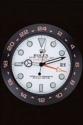 Rolex Explorer II Wall Clock Black-Orange 622479 Replica Rolex