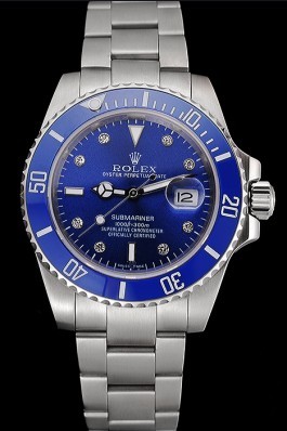 Rolex Submariner Stainless Steel Case Blue Dial Diamond Markers Stainless Steel Bracelet 622638 Rolex Submariner Replica
