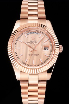 Swiss Rolex Day Date 40 Rose Gold Etched Dial Rose Gold Case And Bracelet Rolex Replica Aaa