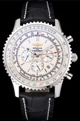 Black Leather Band Top Quality Luxury Breitling Navitimer Steel Watch 4106 Replica Designer Watches
