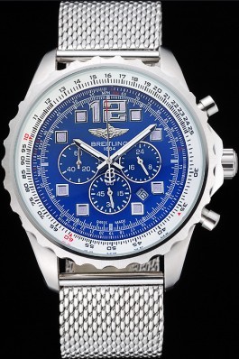 Breitling Navitimer Stainless Steel Strap Blue Dial Replica Designer Watches