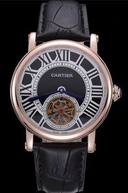 Cartier Rotonde Flying Tourbillon Black Dial 621957 Cartier Replica