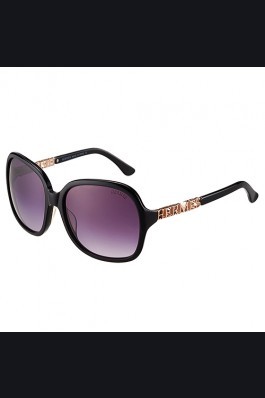 Replica Hermes Large Oversized Black Frame Sunglasses with Metallic Logo 308101