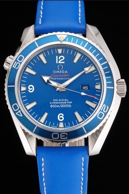 Omega Seamaster Planet Ocean Blue Dial Blue Leatherl Bracelet 622538 Omega Replica Seamaster