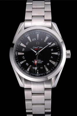 Omega Seamaster Planet Ocean GMT Black Dial Stainless Steel Band 622398 Omega Replica Seamaster