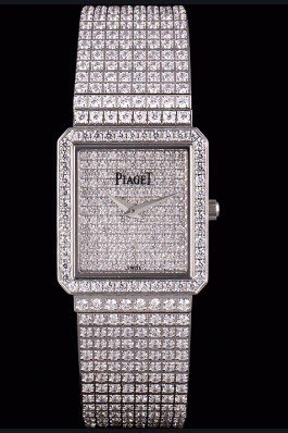 Replica Piaget Swiss Limelight Diamonds Encrusted Stainless Steel Watch 80295
