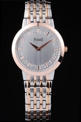 Expensive Watches Top Quality Piaget Traditional Case Double Studded Minute Markers Silver Dial 4918