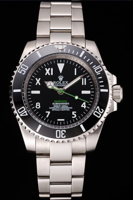 Rolex Bamford Submariner Black Dial With Roman Numerals Black Bezel Stainless Steel Case And Bracelet Rolex Submariner Replica