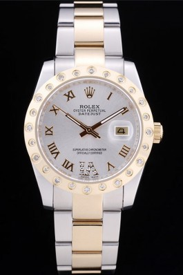 Rolex Datejust Diamond Bezel White Dial 7464 Replica Rolex Datejust