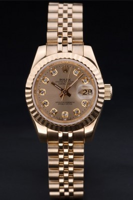 Gold Stainless Steel Band Top Quality Rolex Luxury Gold Watch 141 5081 Replica Rolex Datejust