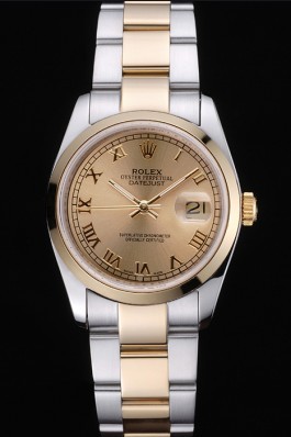 Rolex Datejust Stainless Steel And Gold Case Gold Dial 622265 Replica Rolex Datejust