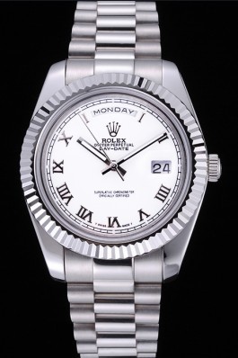 Rolex Day-Date White Dial Stainless Steel Bracelet 622547 Rolex Replica Aaa