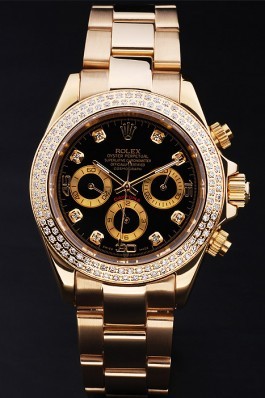 Gold Stainless Steel Band Top Quality Rolex Gold Luxury Watch 167 5096 Rolex Daytona Replica