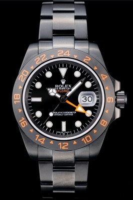 Rolex Explorer Black Ceramic Bezel Black Dial Watch Replica Rolex