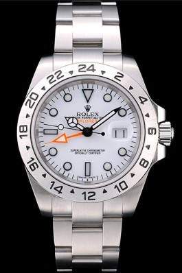 Rolex Explorer Stainless Steel Bezel White Dial Watch Replica Rolex