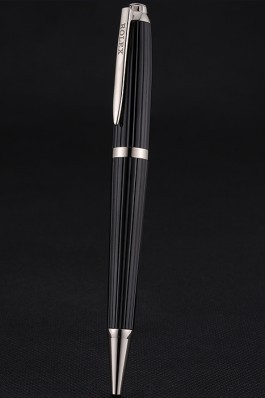 Rolex Silver Rimmed Black Ballpoint Pen 622807 Replica Pen