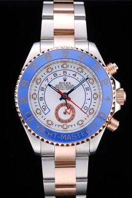 Rolex Yachtmaster Blue Ceramic Bezel White Dial Watch Replica Rolex