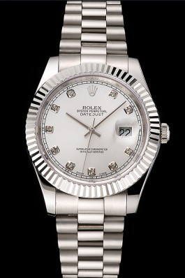 Swiss Rolex Datejust Silver Dial Stainless Steel Case And Bracelet Replica Rolex Datejust