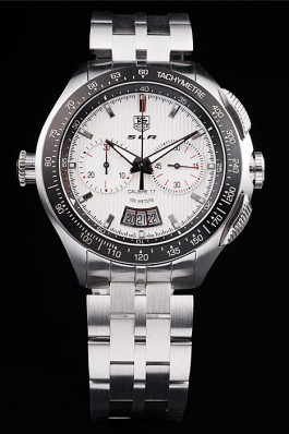 Tag Heuer Swiss SLR Tachymeter Bezel Stainless Steel White Dial Aaa Tag Heuer Replica